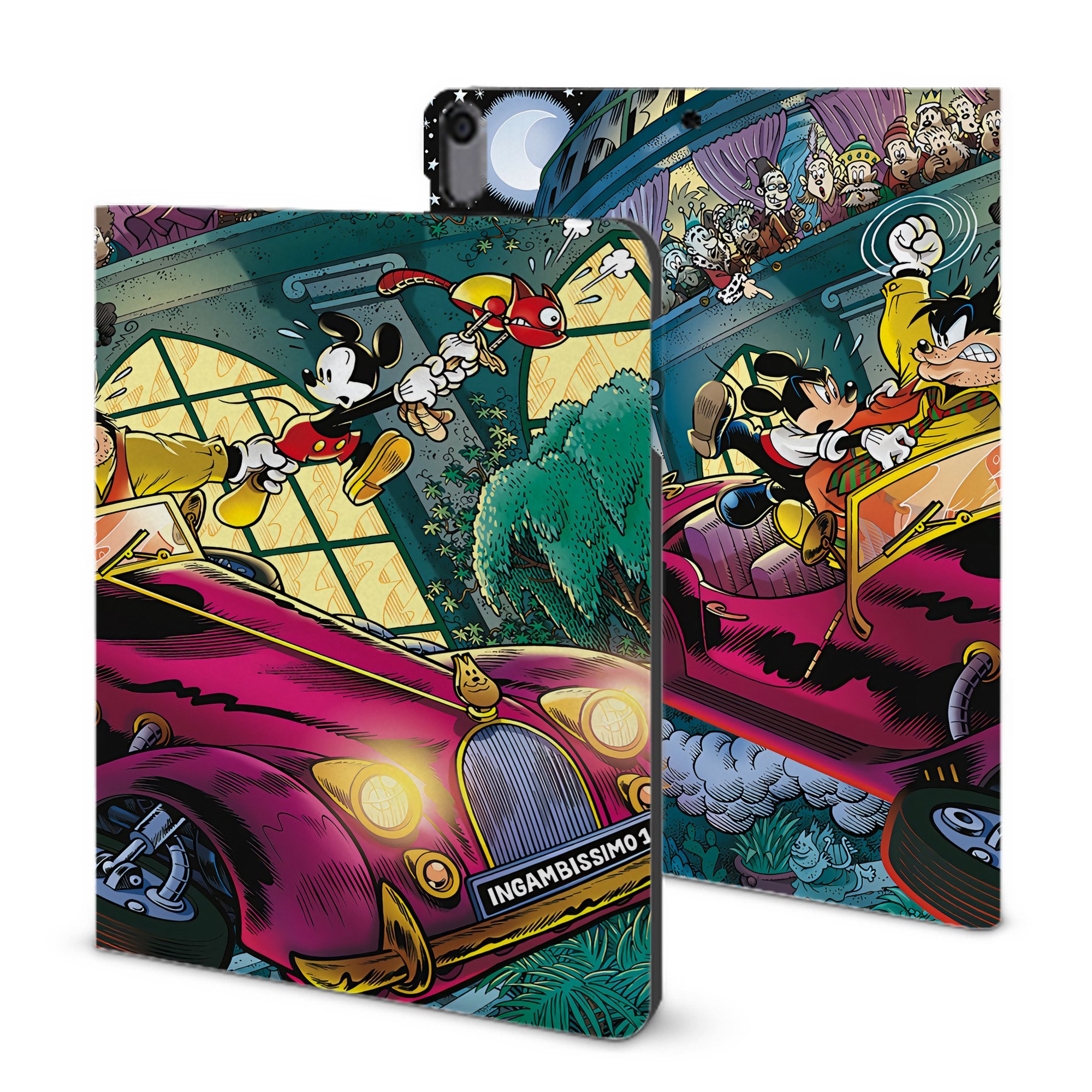（画像用） ミッキーマウス Mickey Mouse IPad ケース ブック型 PUレザー TPU 耐衝撃 軽量 薄型 ペン収納なし 全面保護 IPad 各モデル対応